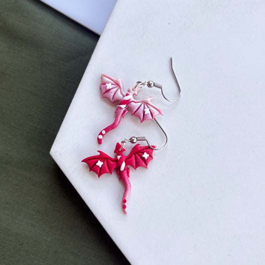 PEPPERMINT MINI DRAGON EARRINGS