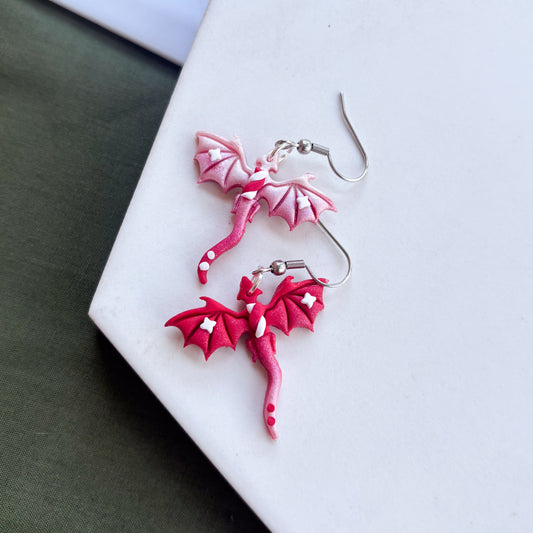 PEPPERMINT MINI DRAGON EARRINGS