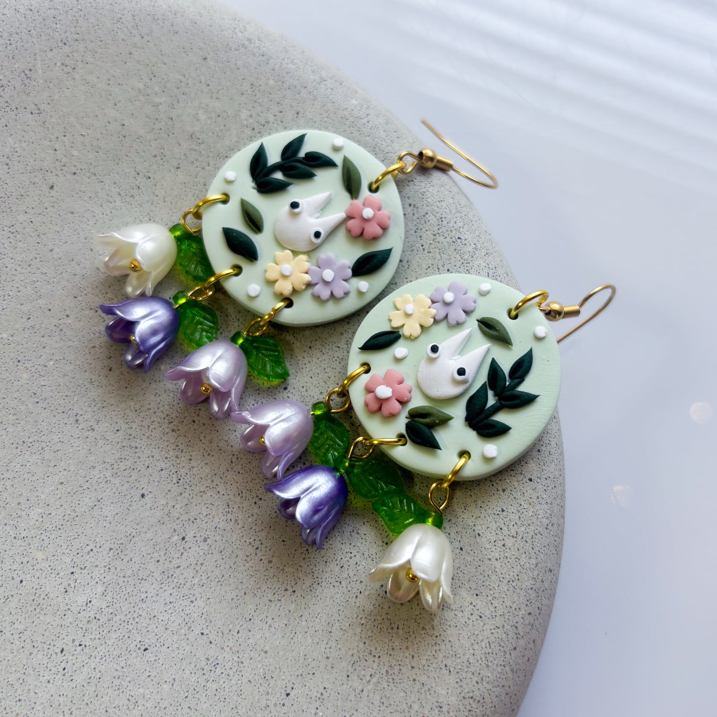 TOTORO FLOWER CIRCLE EARRINGS