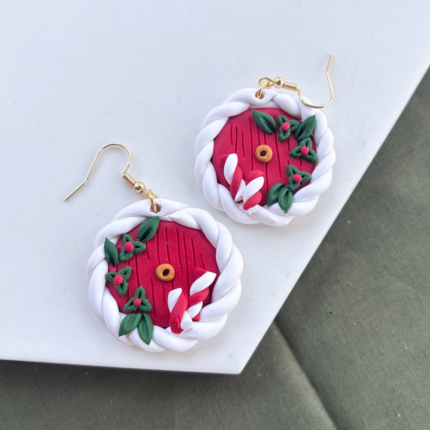 CHRISTMAS HOBBIT DOOR EARRINGS