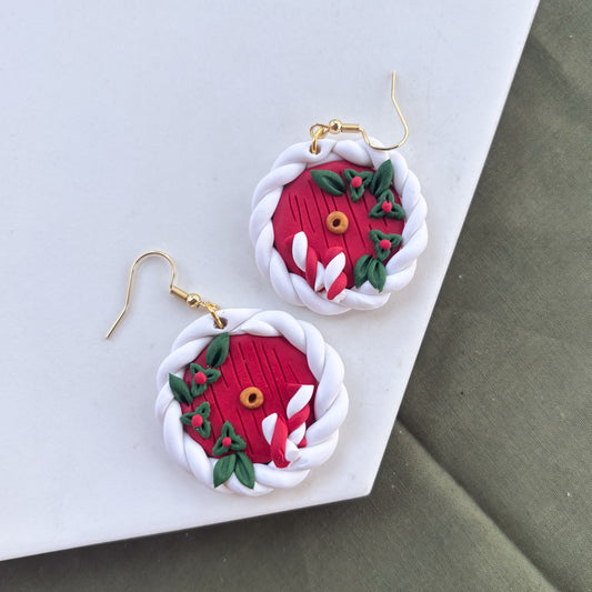 CHRISTMAS HOBBIT DOOR EARRINGS