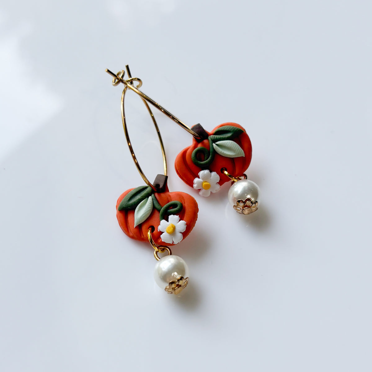PUMPKIN HOOP EARRINGS