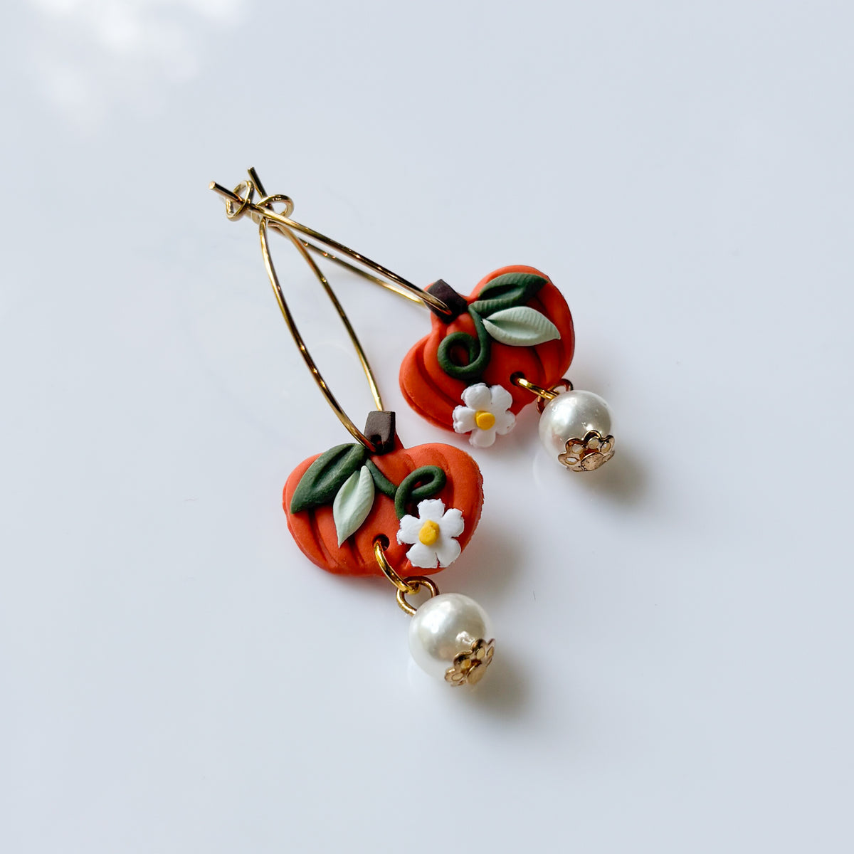 PUMPKIN HOOP EARRINGS