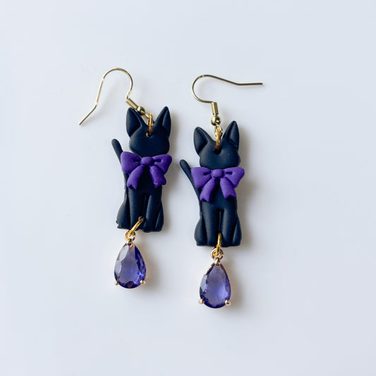 KIKI CATS PURPLE EARRINGS