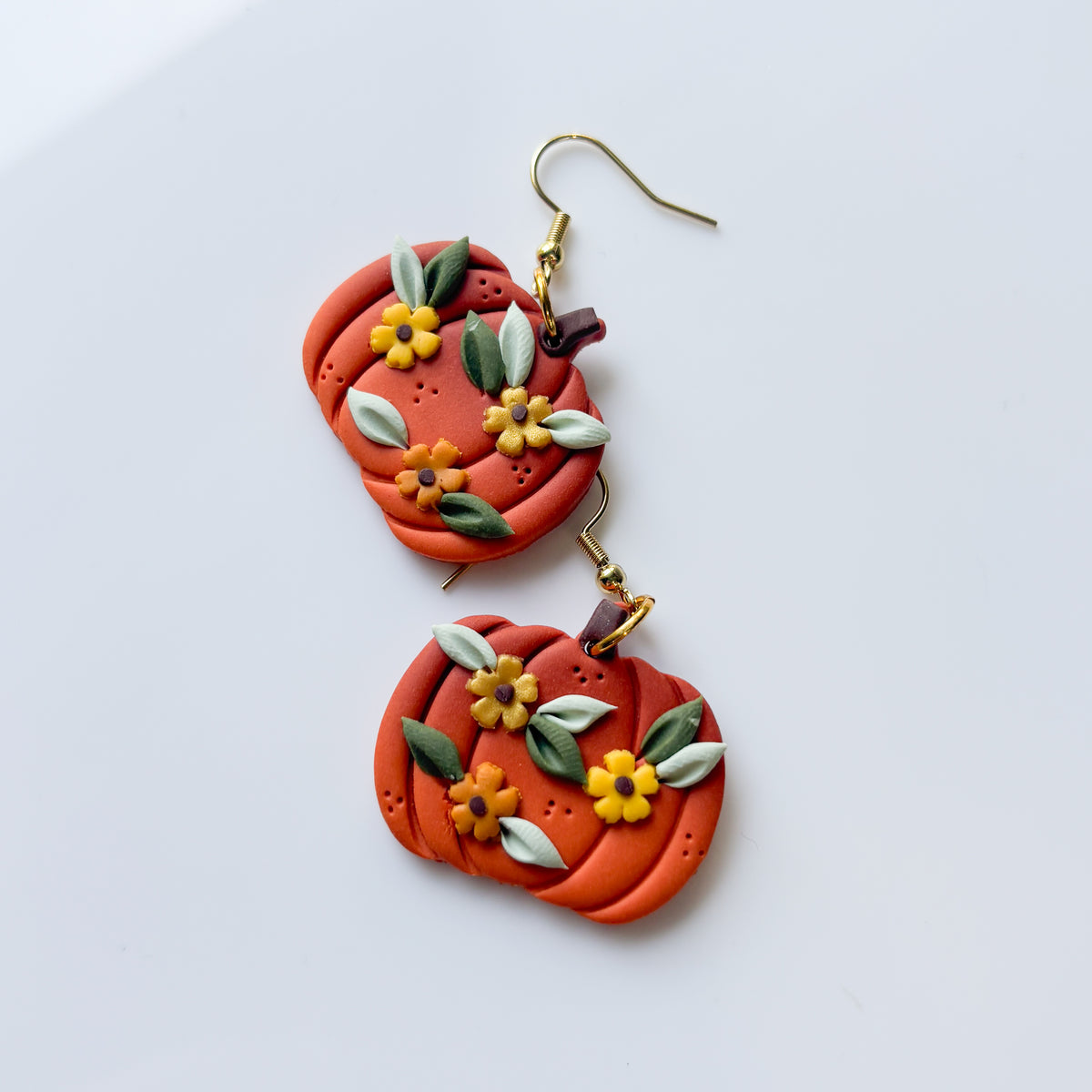 SUNFLOWER PUMPKIN EARRINGS