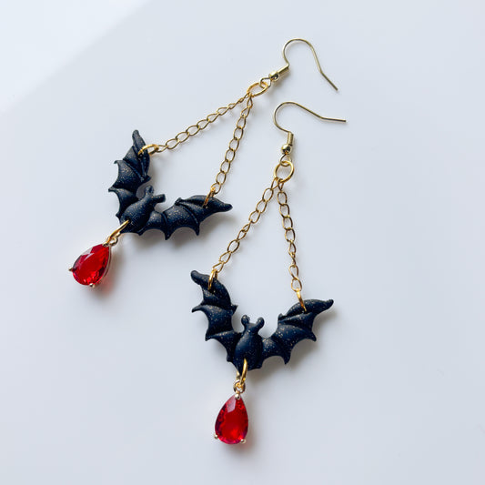 HANGING BAT EARRINGS