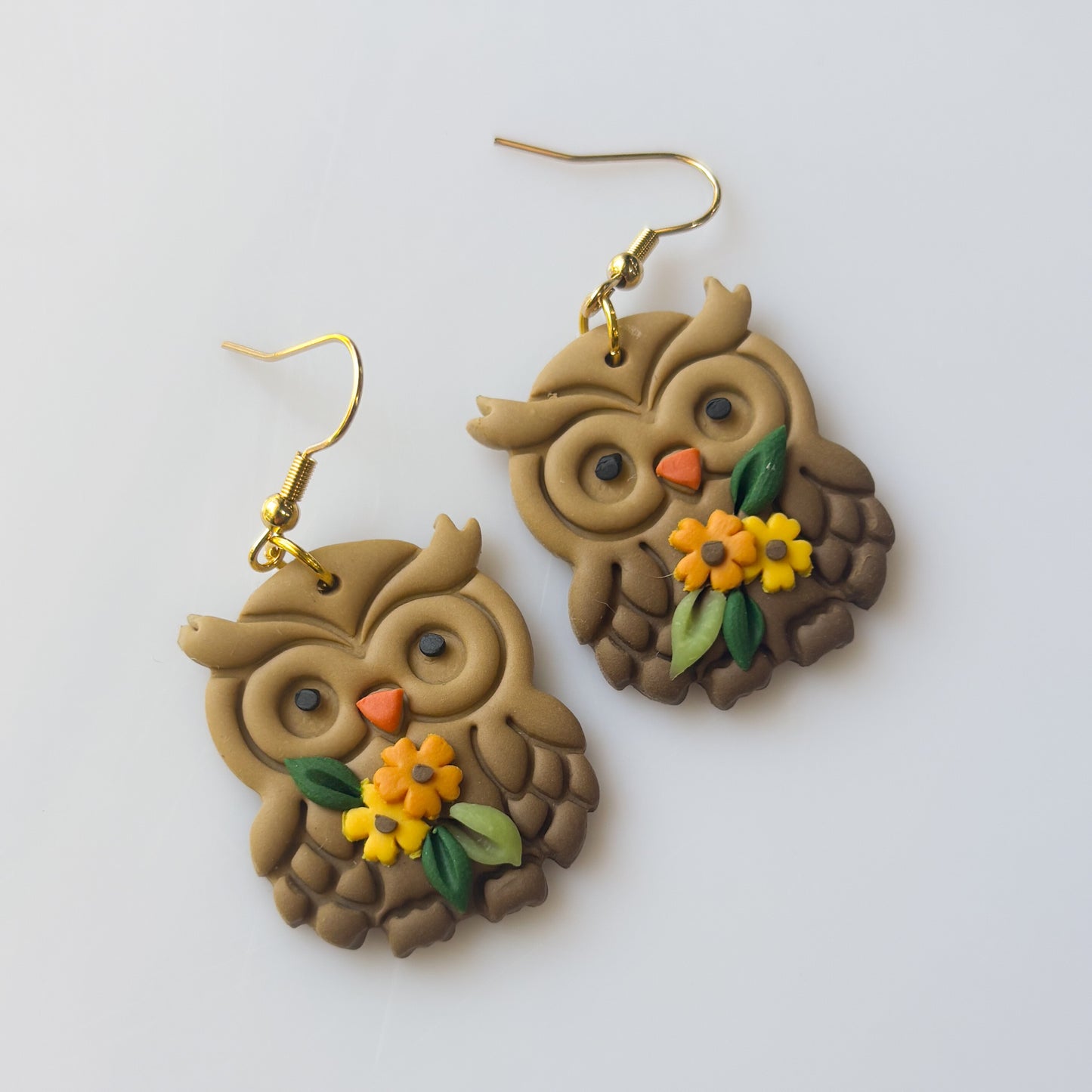 BROWN OWL EARRINGS