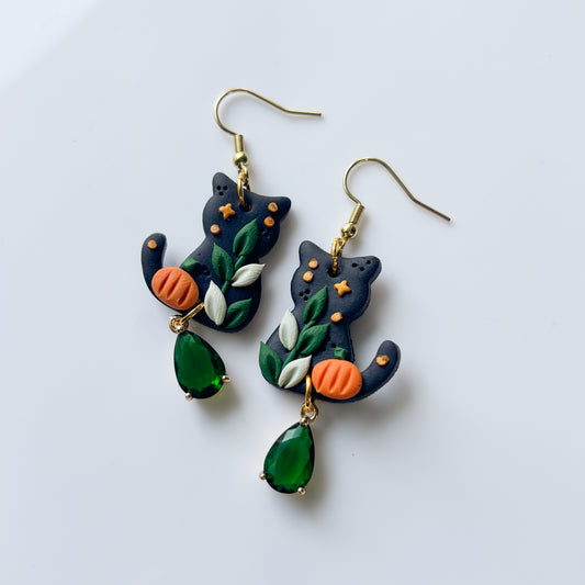 PUMPKIN PATCH CAT EARRINGS