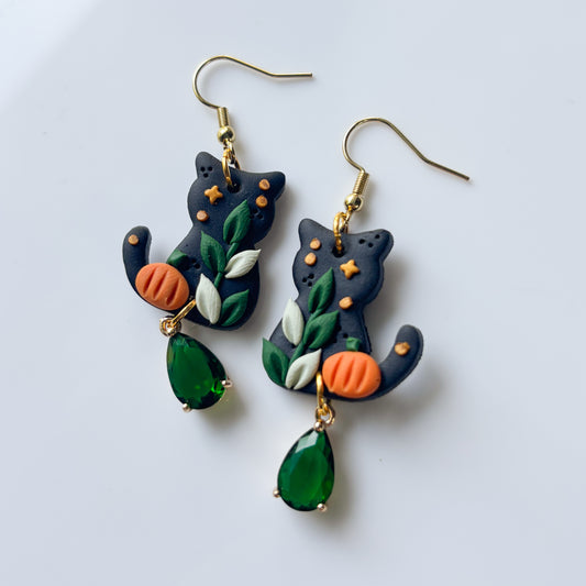 PUMPKIN PATCH CAT EARRINGS