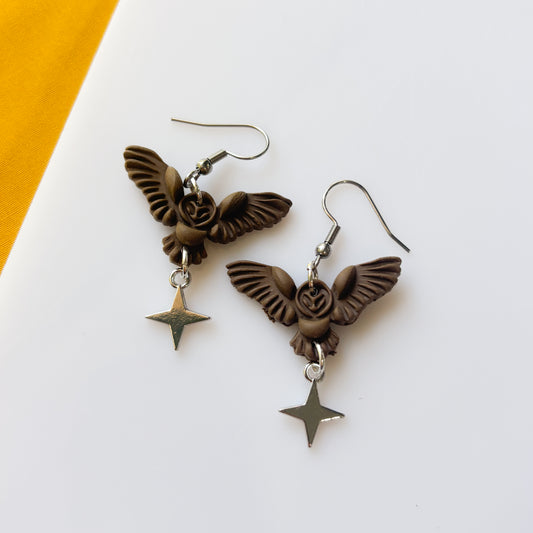 LIL BROWN OWL EARRINGS