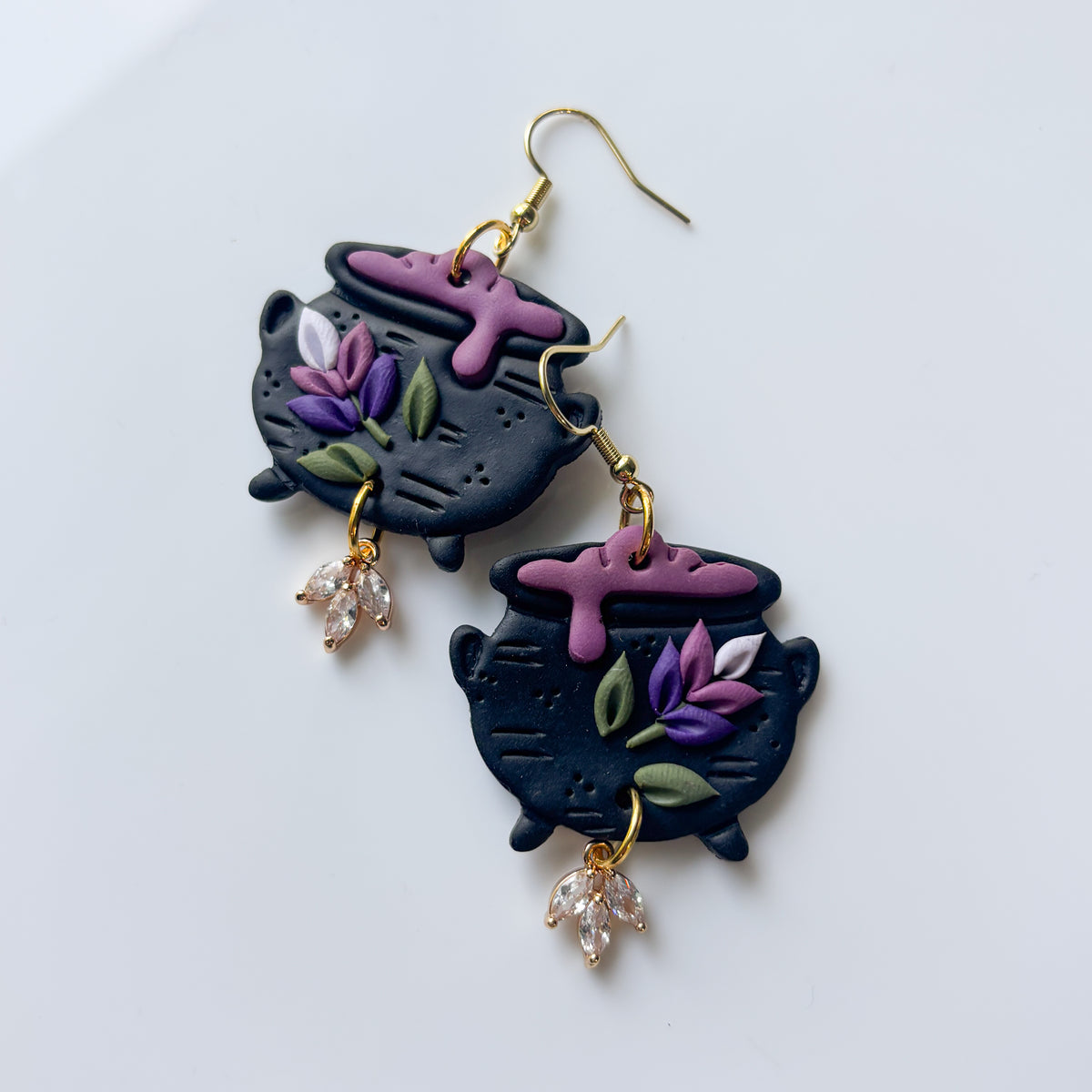 LAVENDER CAULDRON EARRINGS