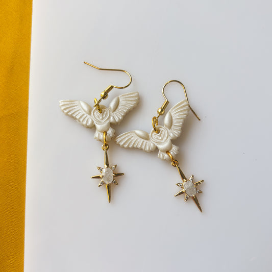 LIL SNOWY OWL EARRINGS