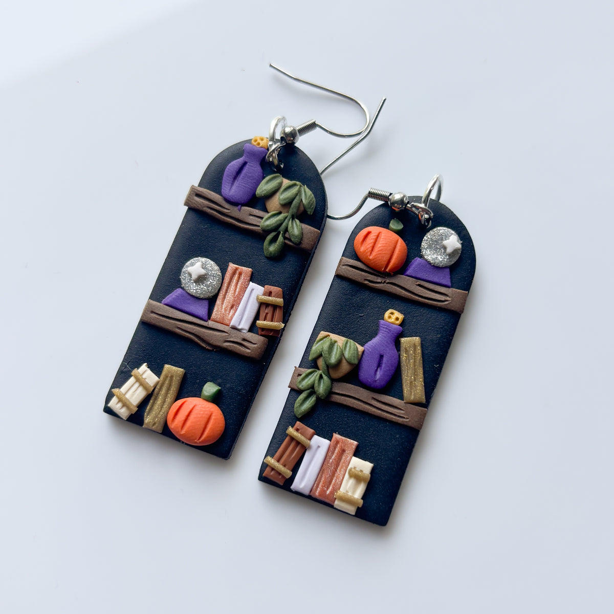WITCH'S BOOKSHELF EARRINGS