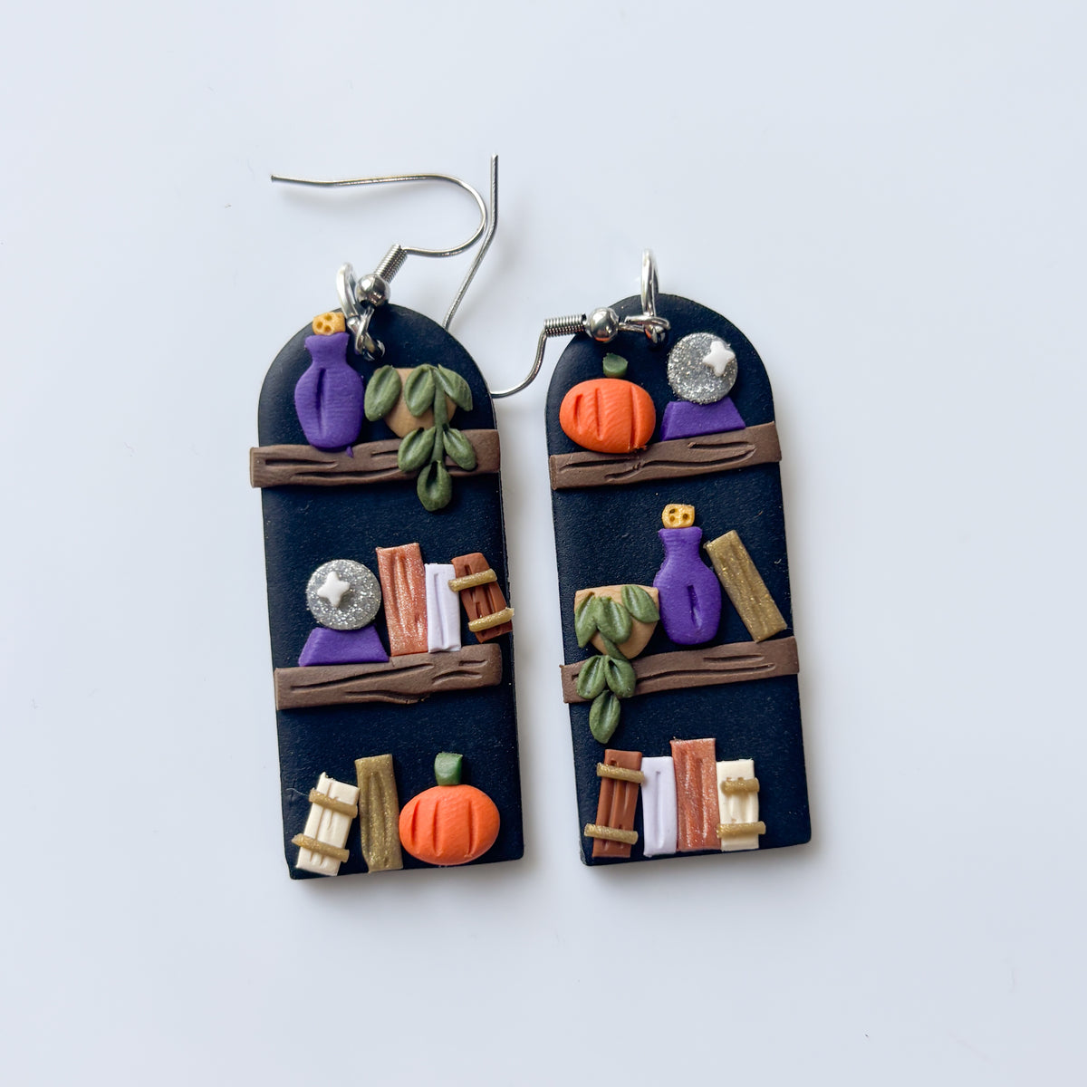 WITCH'S BOOKSHELF EARRINGS