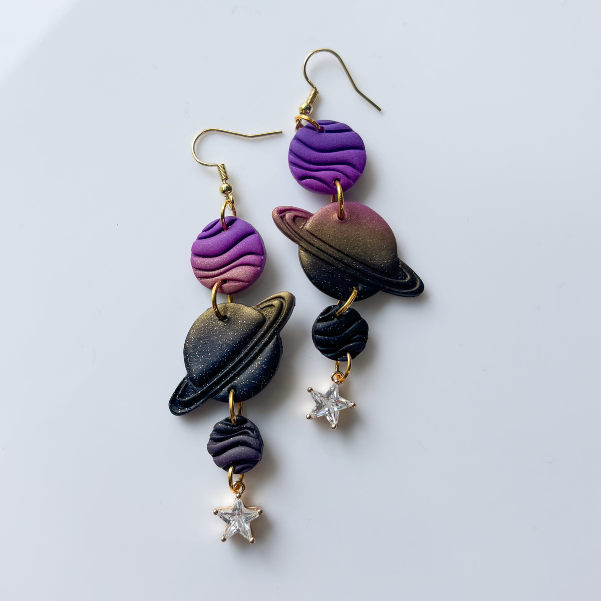 PURPLE PLANET EARRINGS