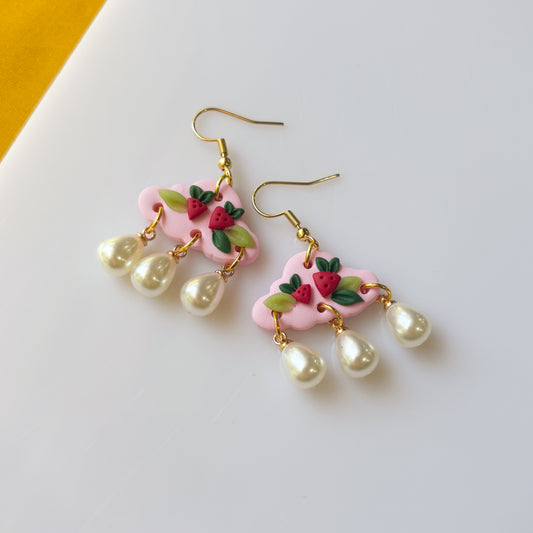 STRAWBERRY CLOUD EARRINGS