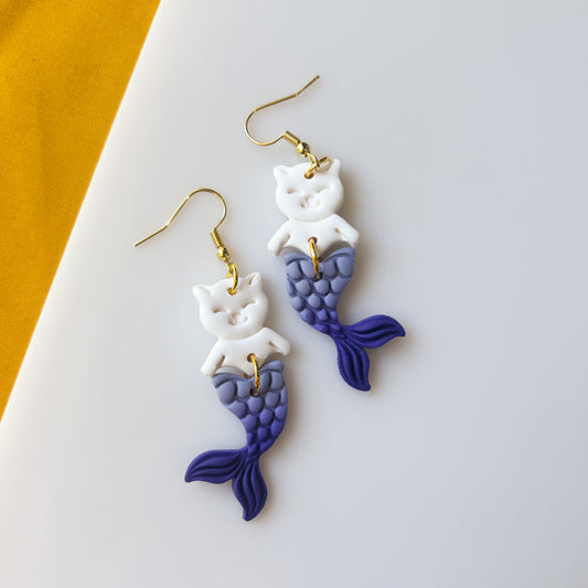 CAT FISH EARRINGS (PURPLE)