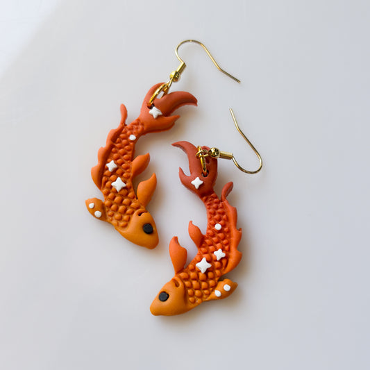 ORANGE KOI EARRINGS