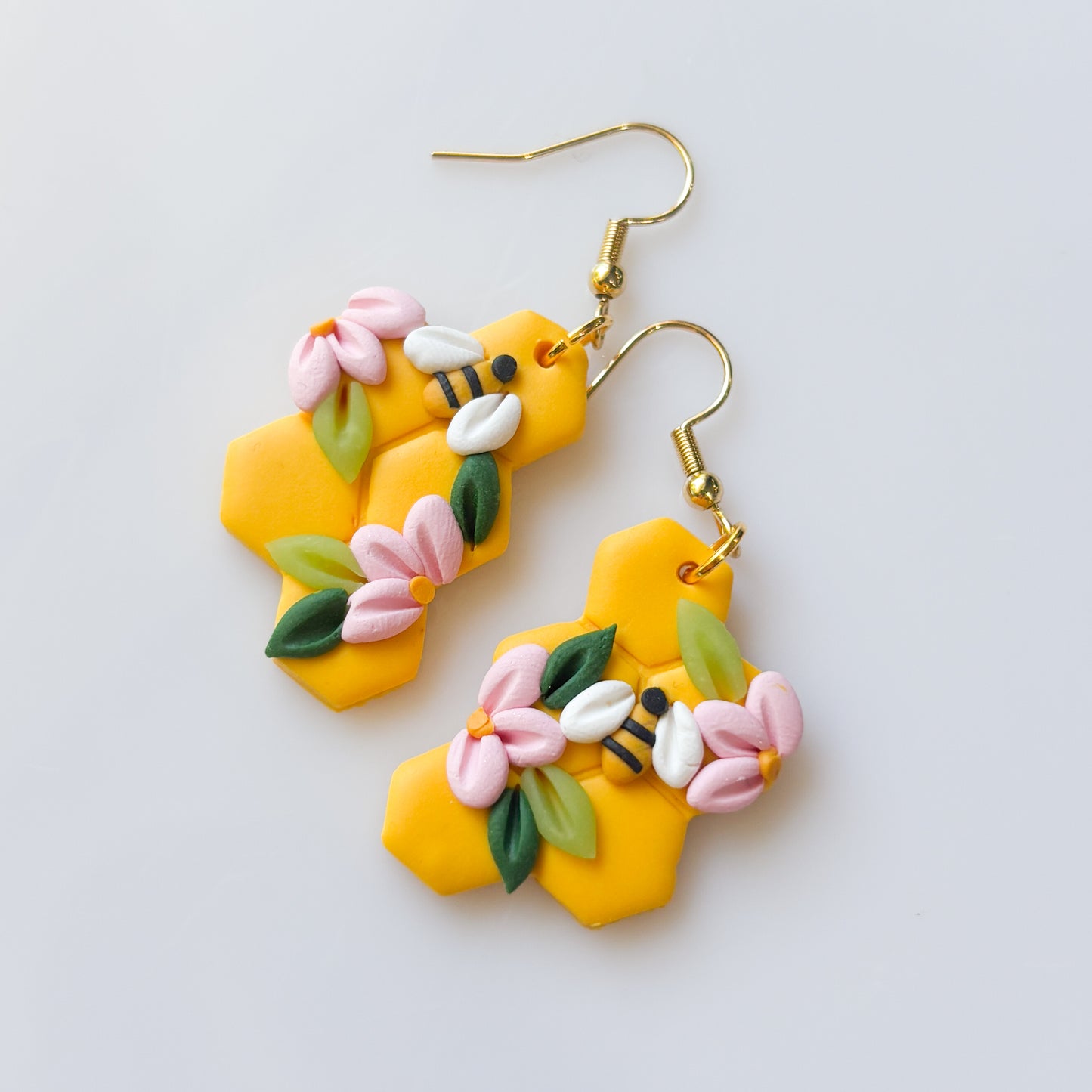 BEE HONEYCOMB EARRINGS