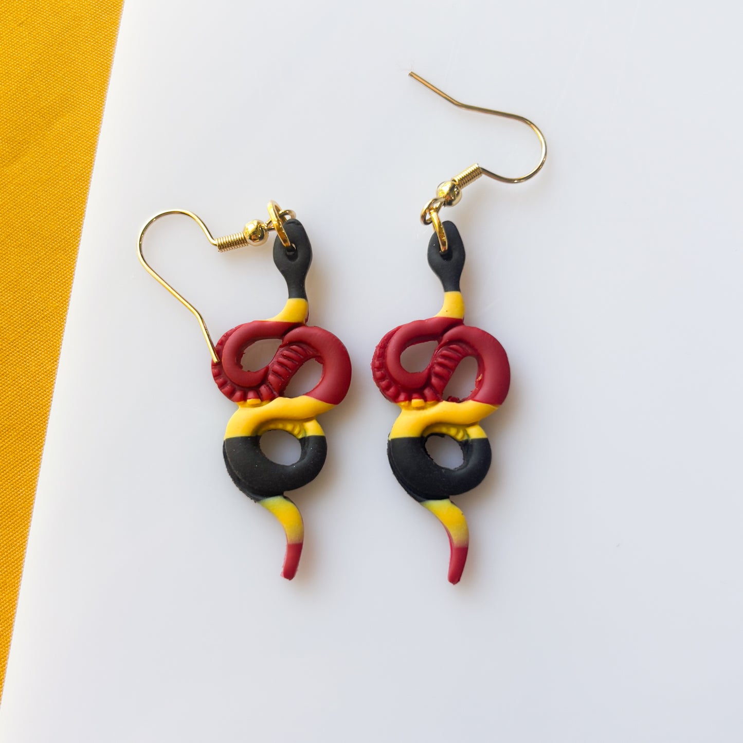 CORAL SNAKE EARRINGS