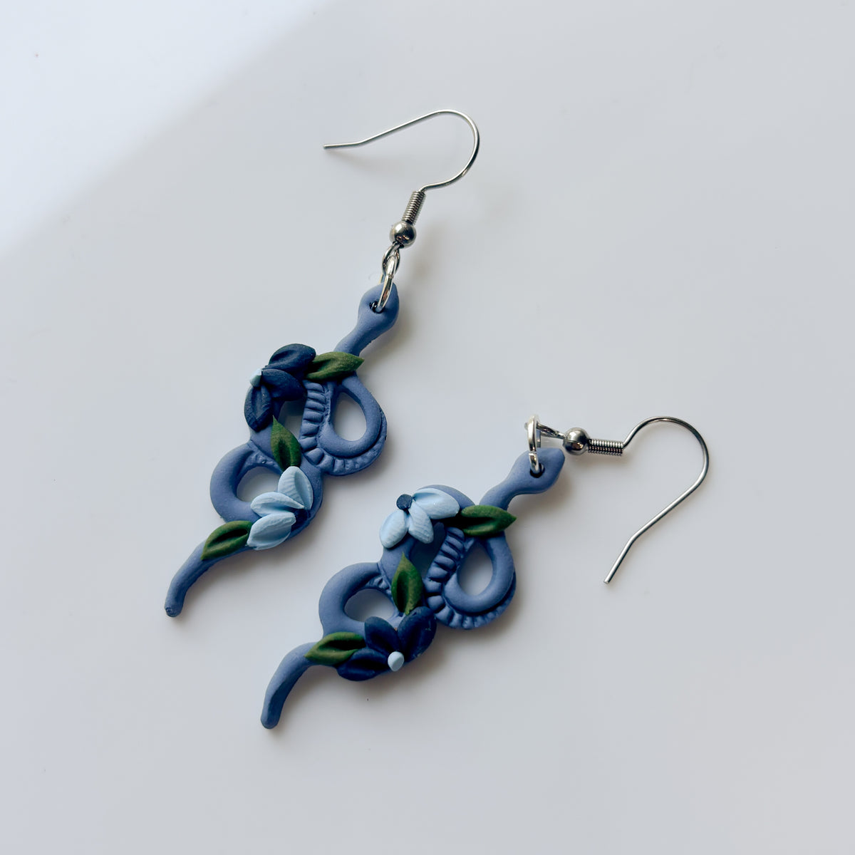 BLUE SNAKE EARRINGS