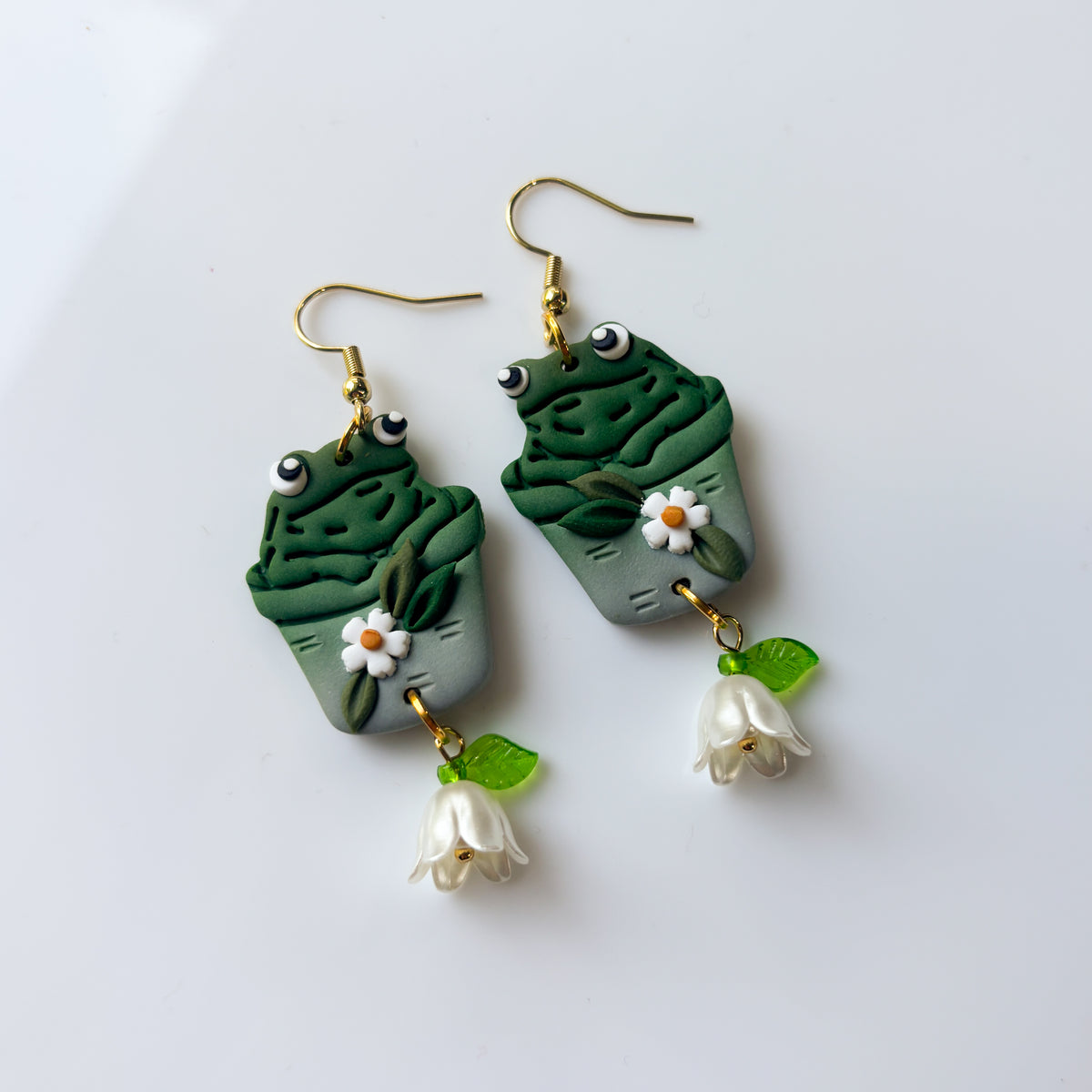 FROGS IN A BUCKET EARRINGS