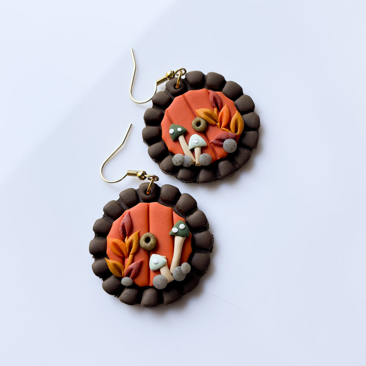 AUTUMN HOBBIT DOOR EARRINGS