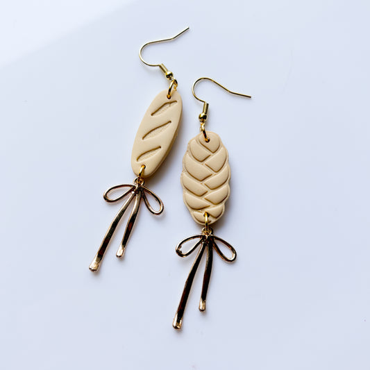 CHALLAH & BAGUETTE MISMATCH EARRINGS