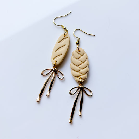 CHALLAH & BAGUETTE MISMATCH EARRINGS