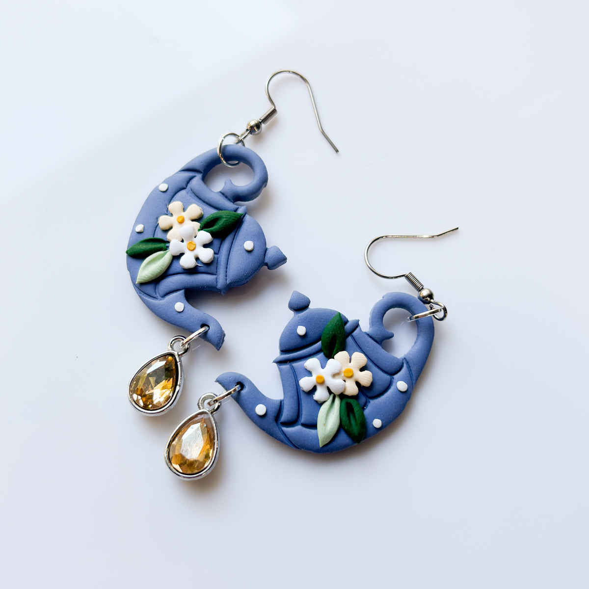 BLUE TEAPOT EARRINGS