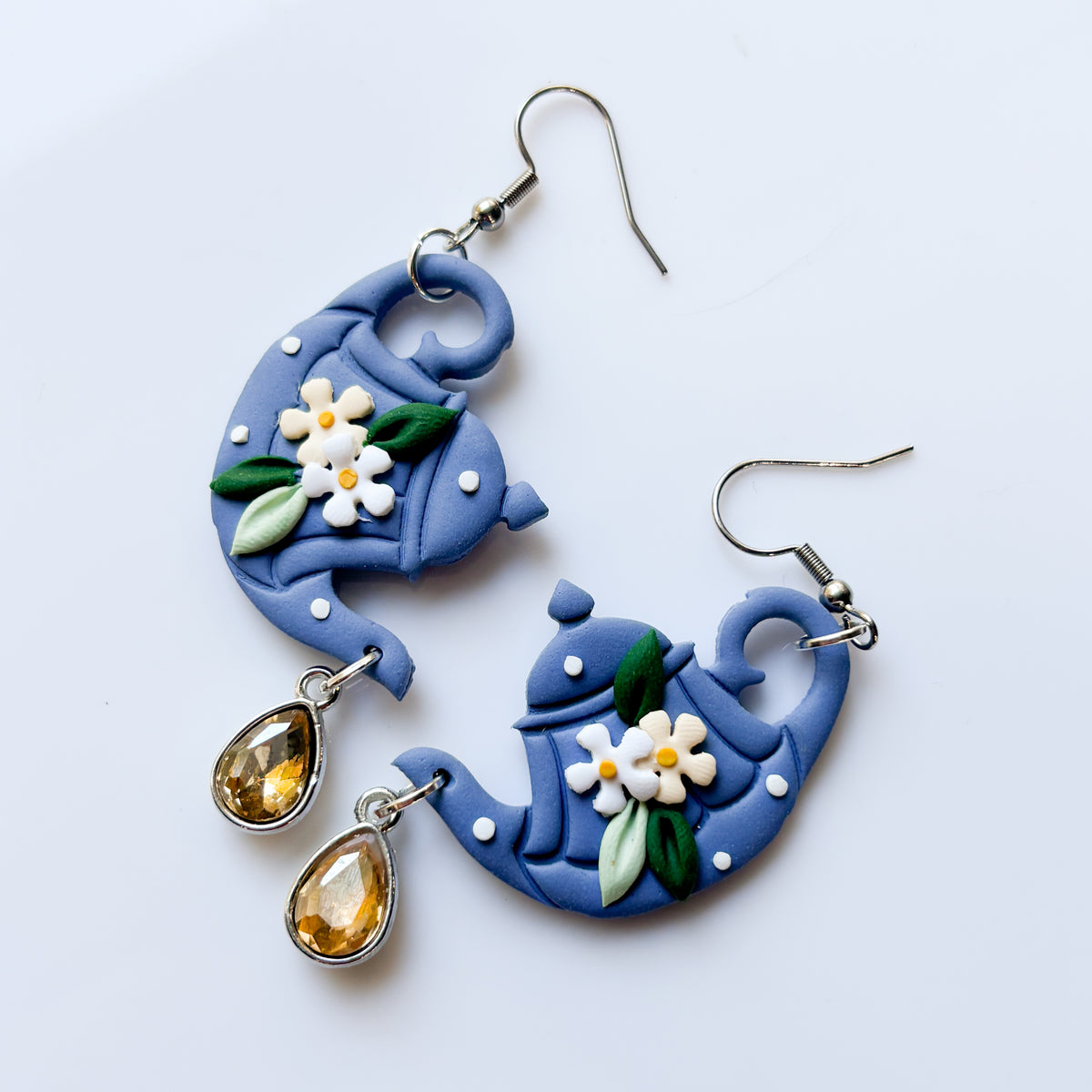 BLUE TEAPOT EARRINGS