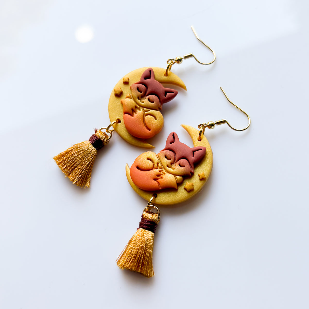 FOXES ON MOONS EARRINGS