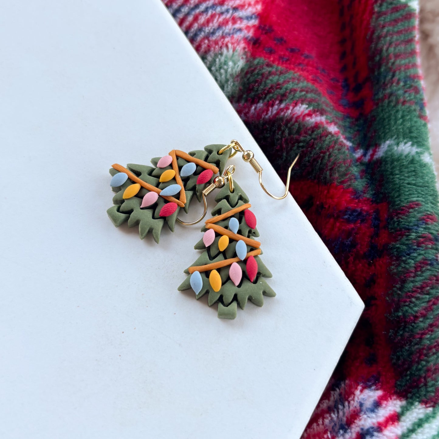 CHRISTMAS LIGHTS ON THE TREE EARRINGS