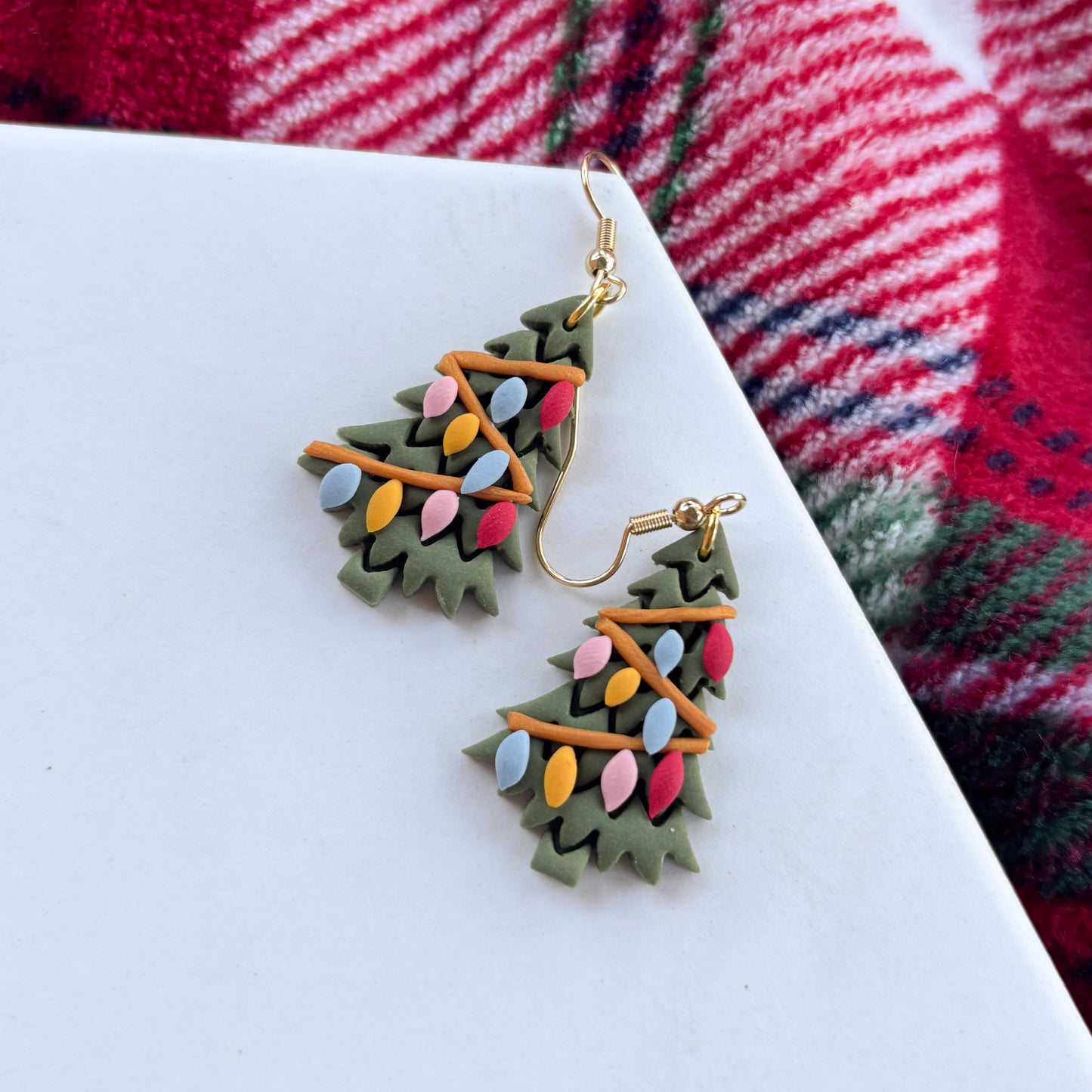 CHRISTMAS LIGHTS ON THE TREE EARRINGS