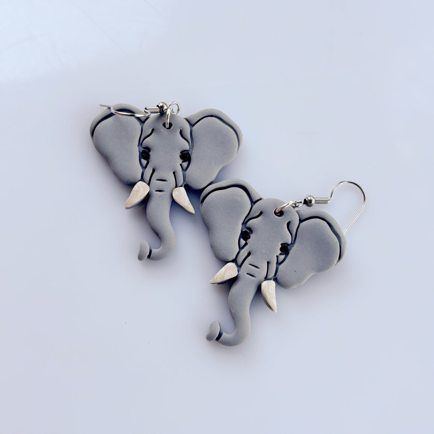 GREY ELEPHANT EARRINGS