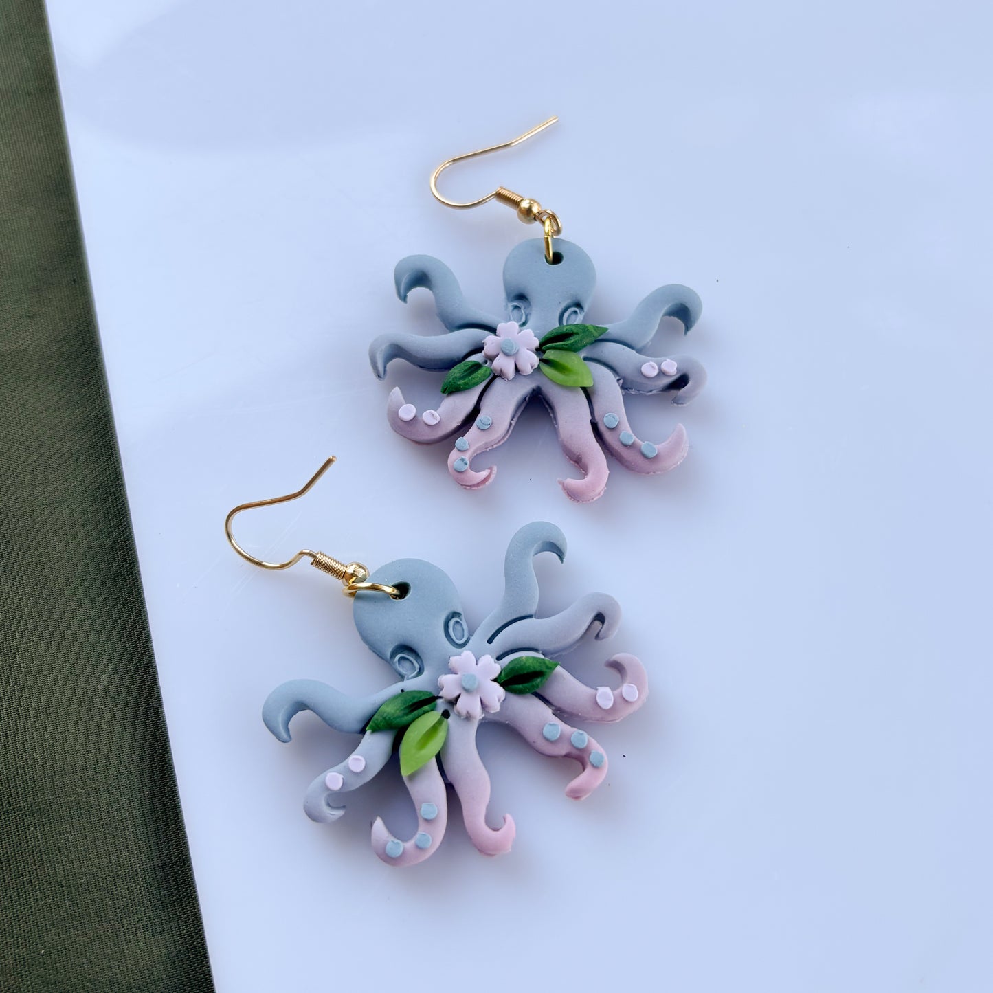 PURPLE/BLUE OCTOPUS EARRINGS