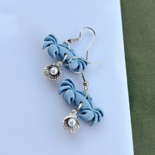BLUE CRAB EARRINGS