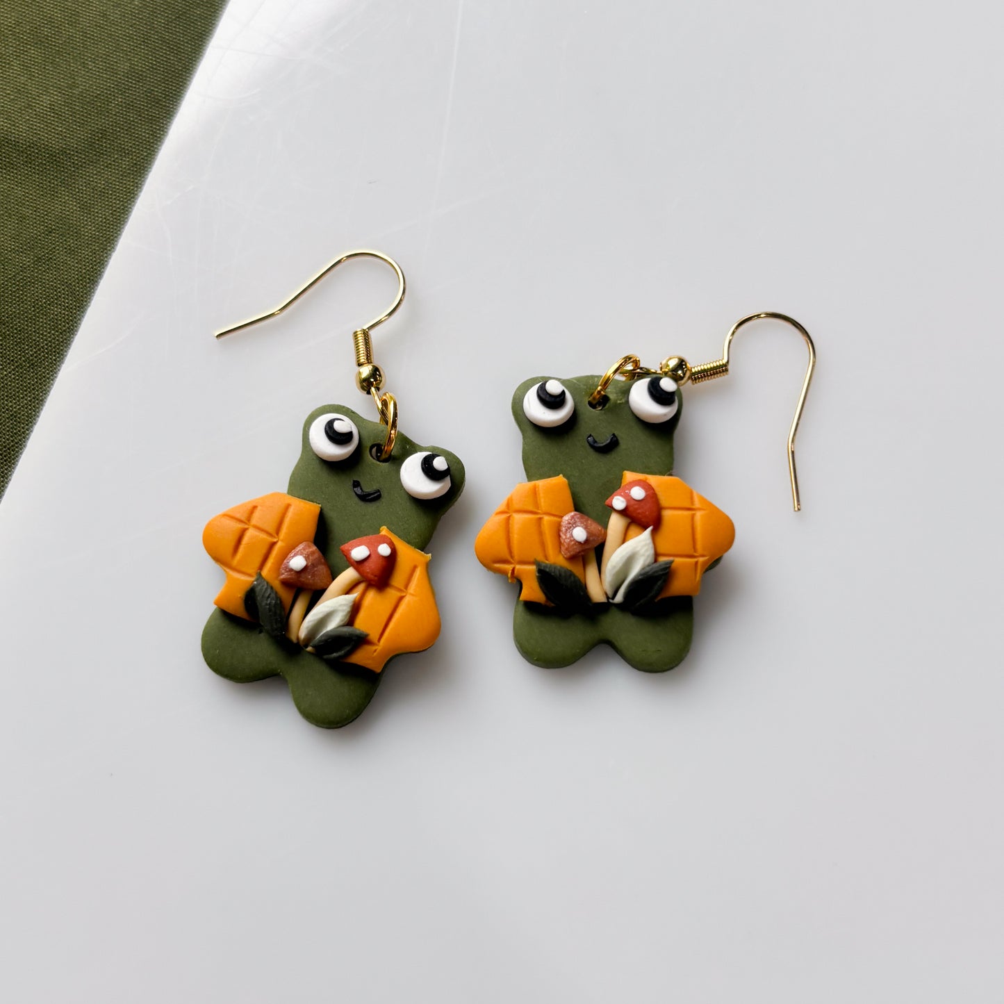 MUSHROOM FROGS WEARING JACKETS EARRINGS