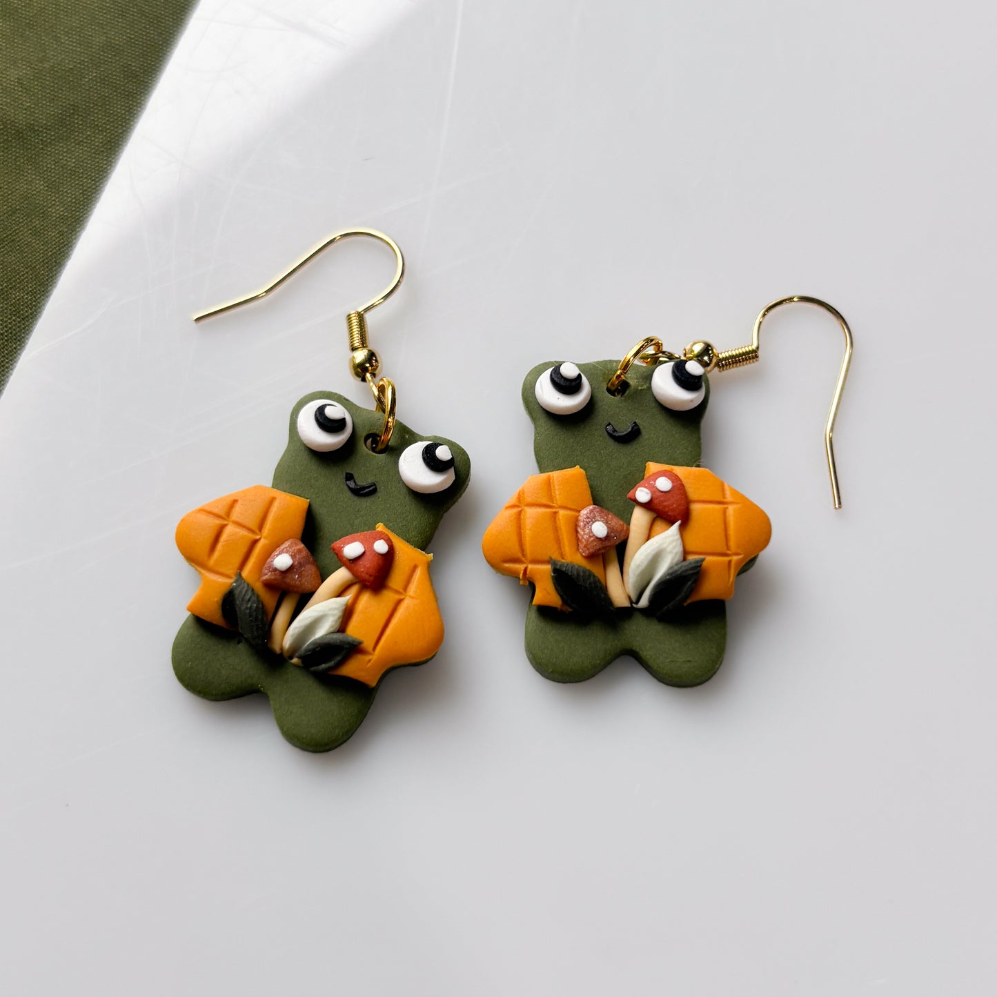 MUSHROOM FROGS WEARING JACKETS EARRINGS
