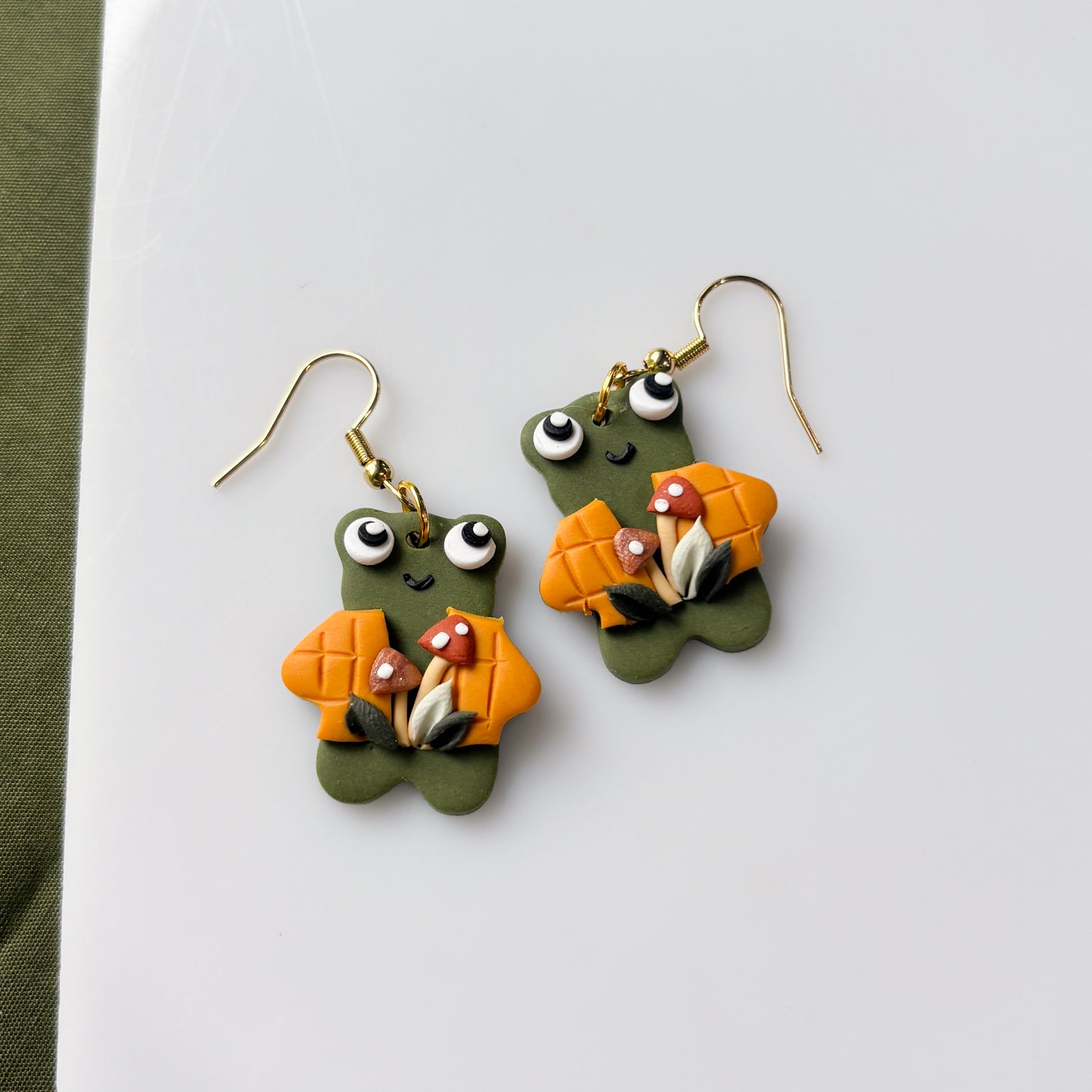 MUSHROOM FROGS WEARING JACKETS EARRINGS