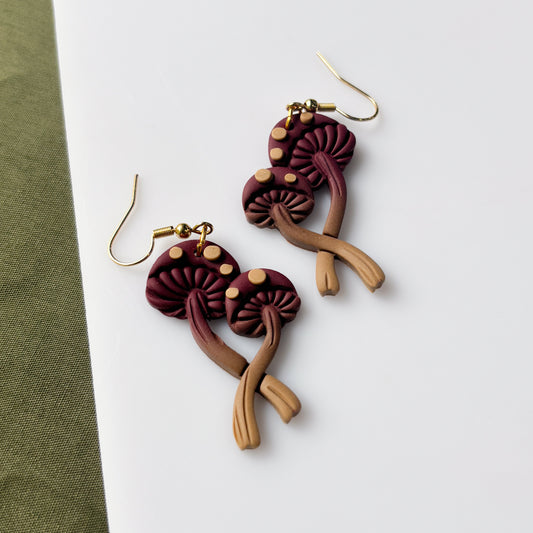 MUSHROOM STEM EARRINGS