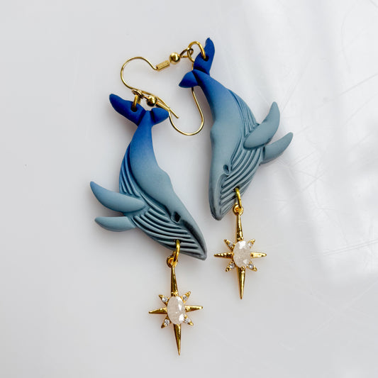 BLUE WHALE EARRINGS