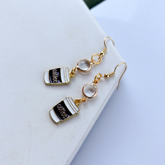COFFEE CHARM EARRINGS