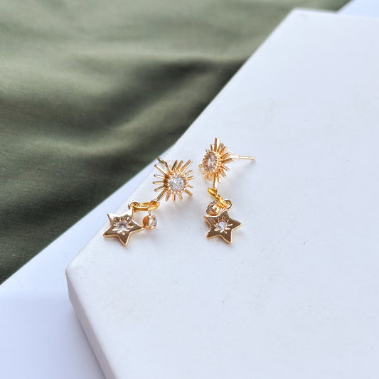 STAR STUD CELESTIAL STAR CHARM EARRINGS