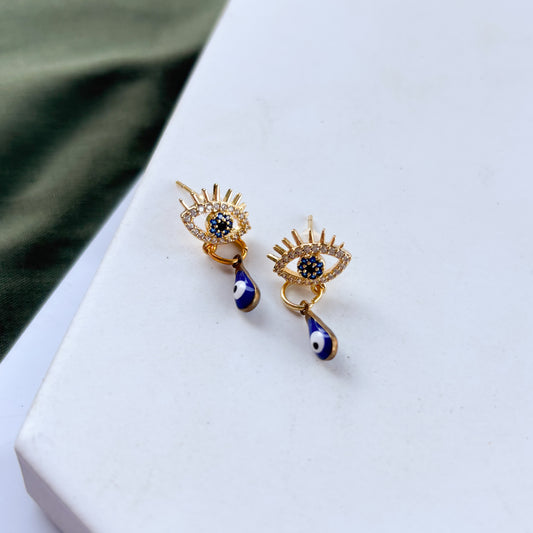 EVIL EYEBALL CHARM EARRINGS