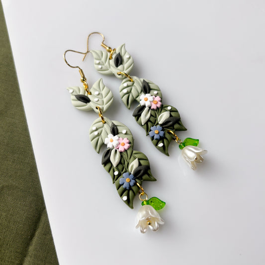 FLOWER DROP EARRINGS