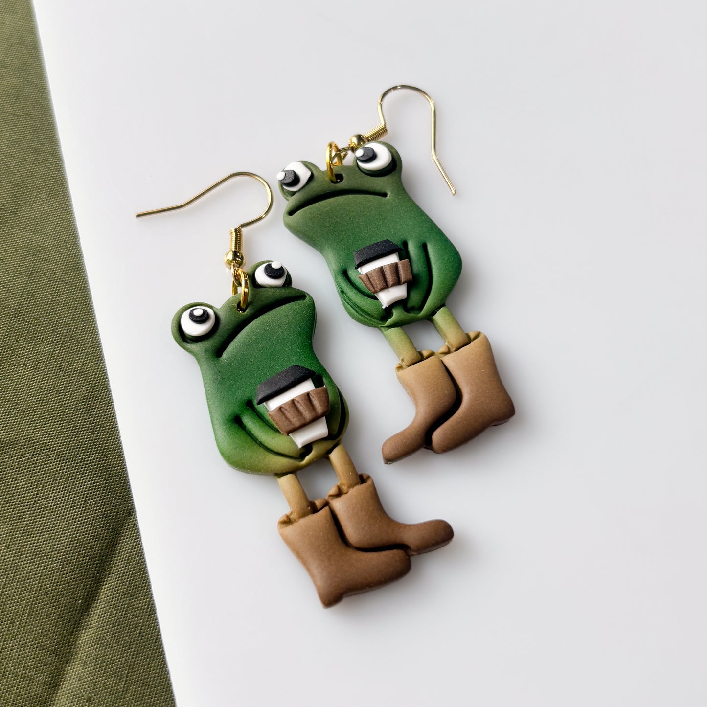AWKWARD COFFEE FROG EARRINGS