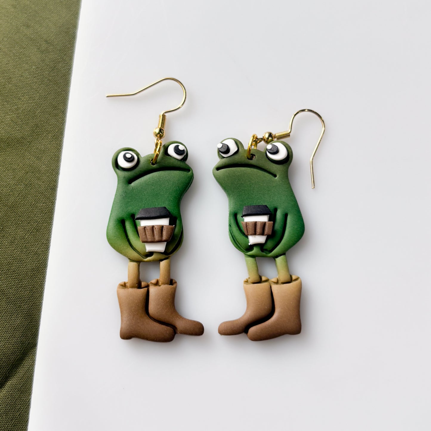 AWKWARD COFFEE FROG EARRINGS