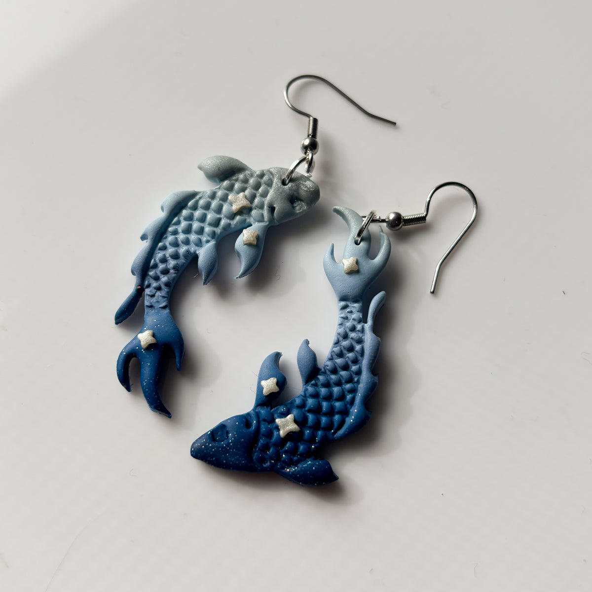 BLUE KOI FISH EARRINGS