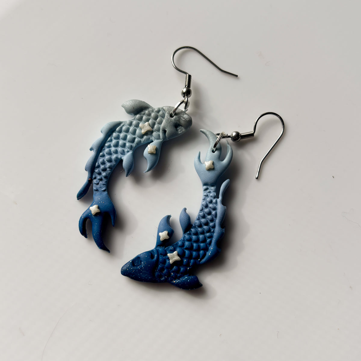 BLUE KOI FISH EARRINGS